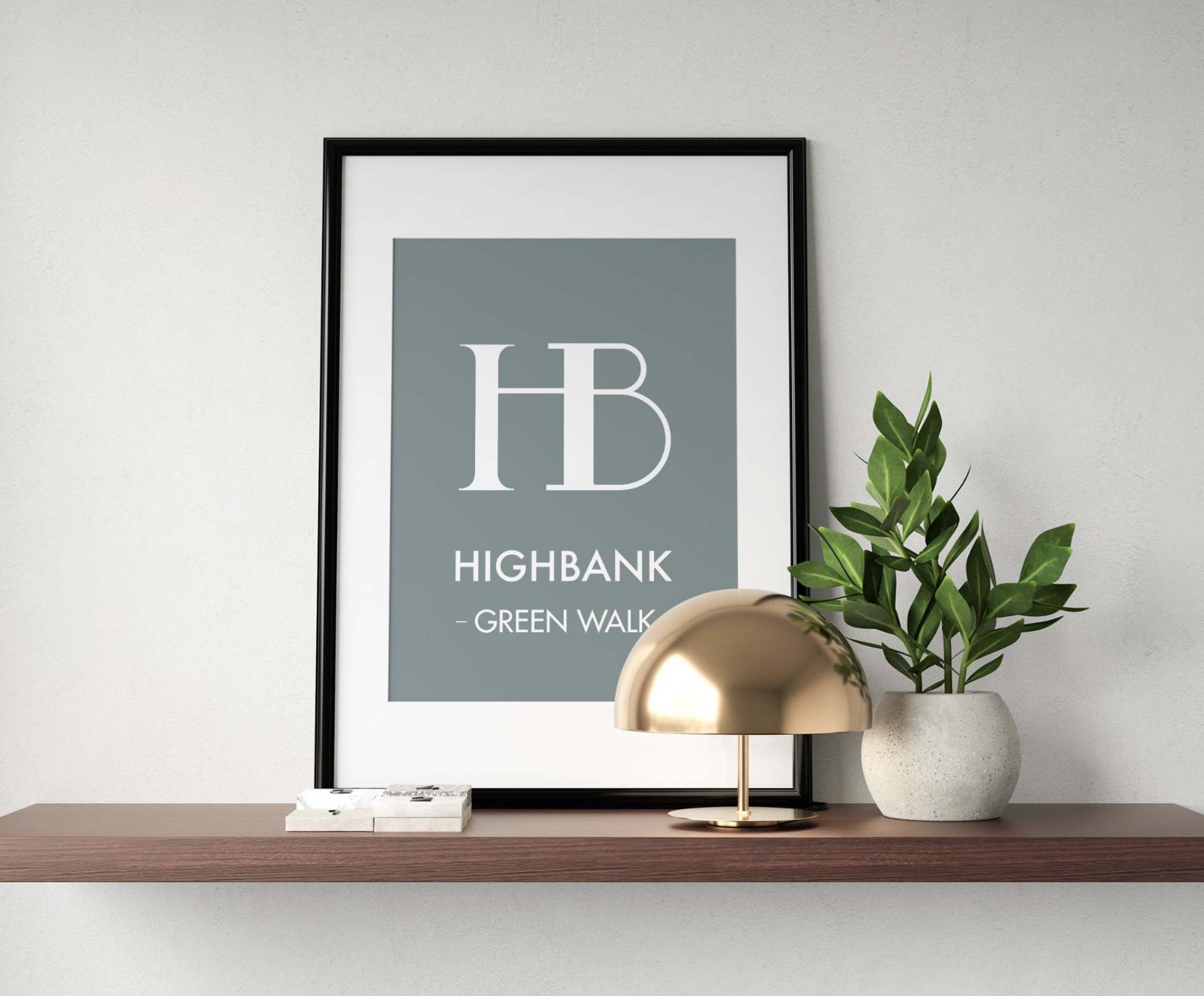 Highbank Green Walk framed poster