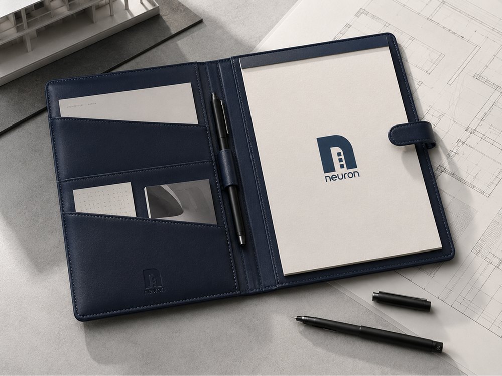 Neuron branded portfolio and notepad