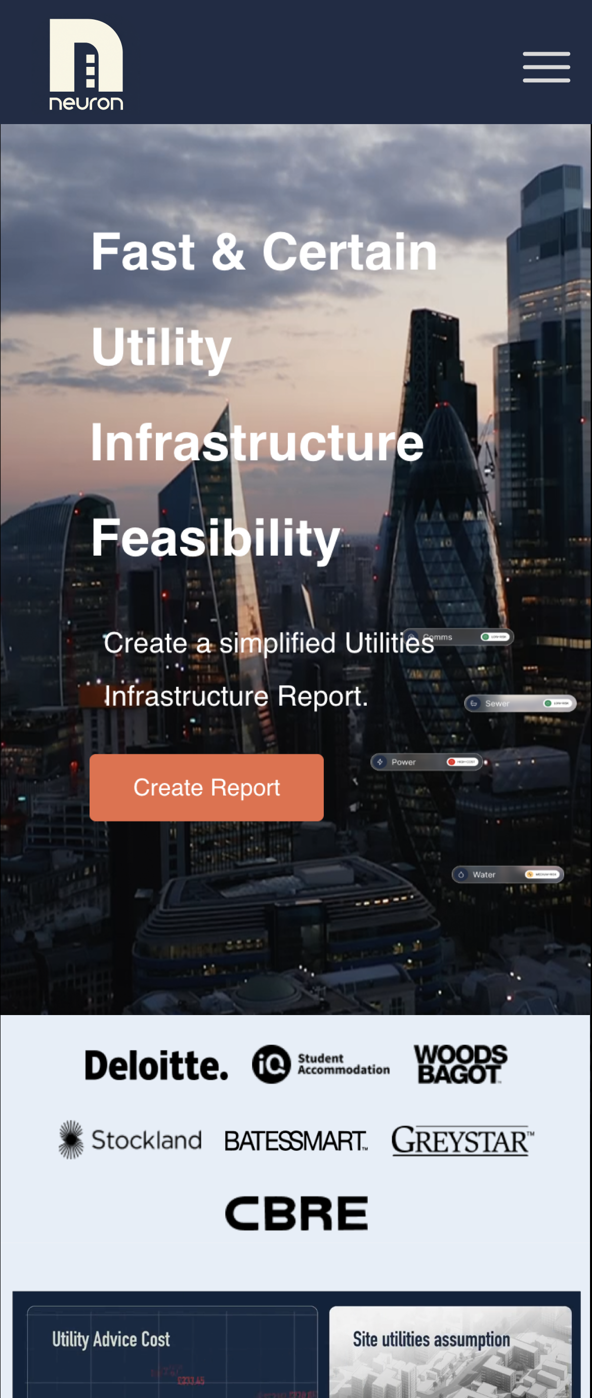 Neuron mobile homepage