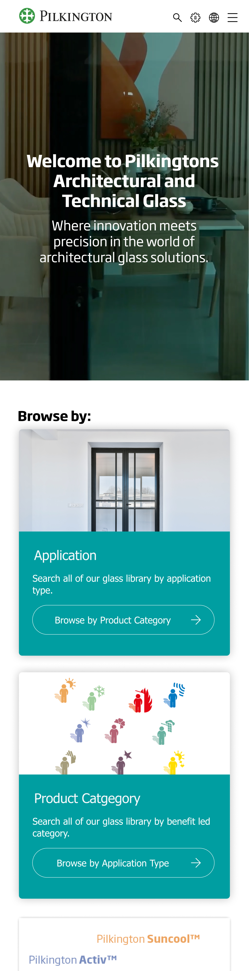 Pilkington — mobile product categories